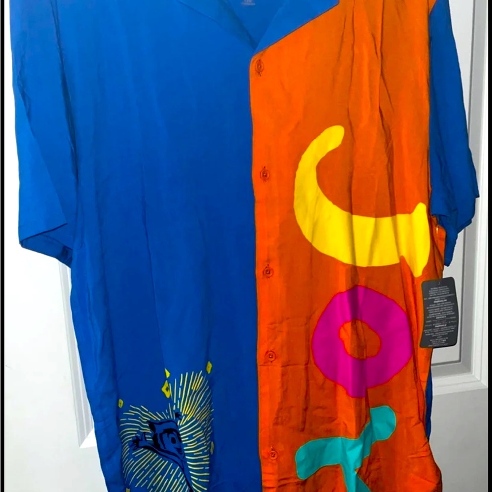 Disney inside out button down shirt